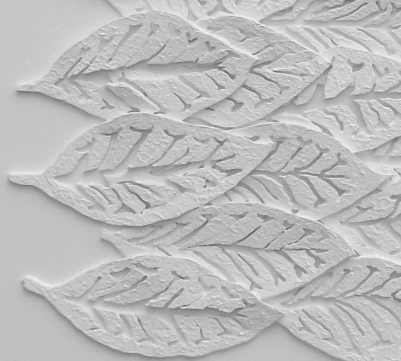 Close up sculptured leaves by Richard Noel artist