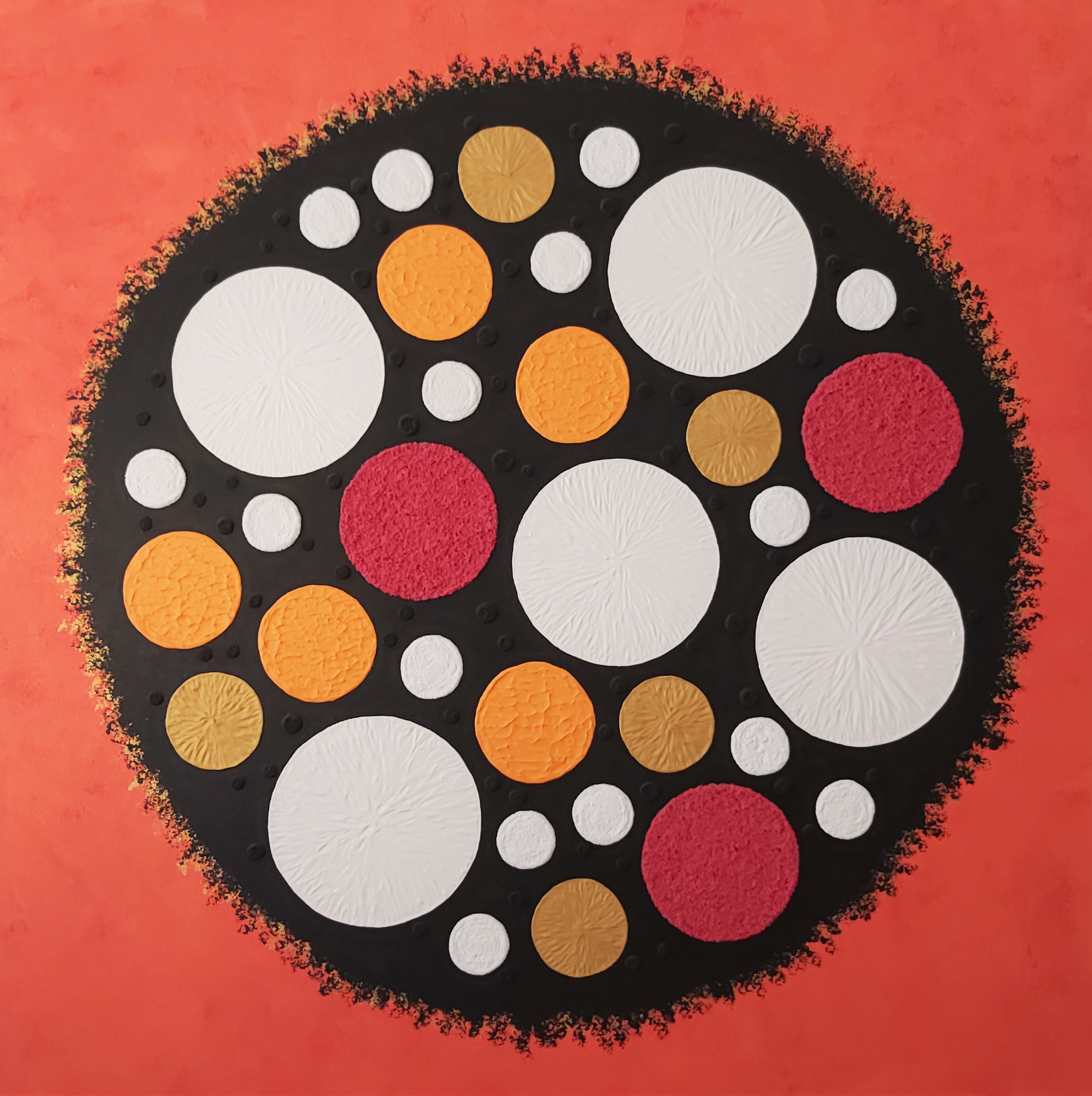 Aware, acrylic and gel mediums painting by Richard Noel artist