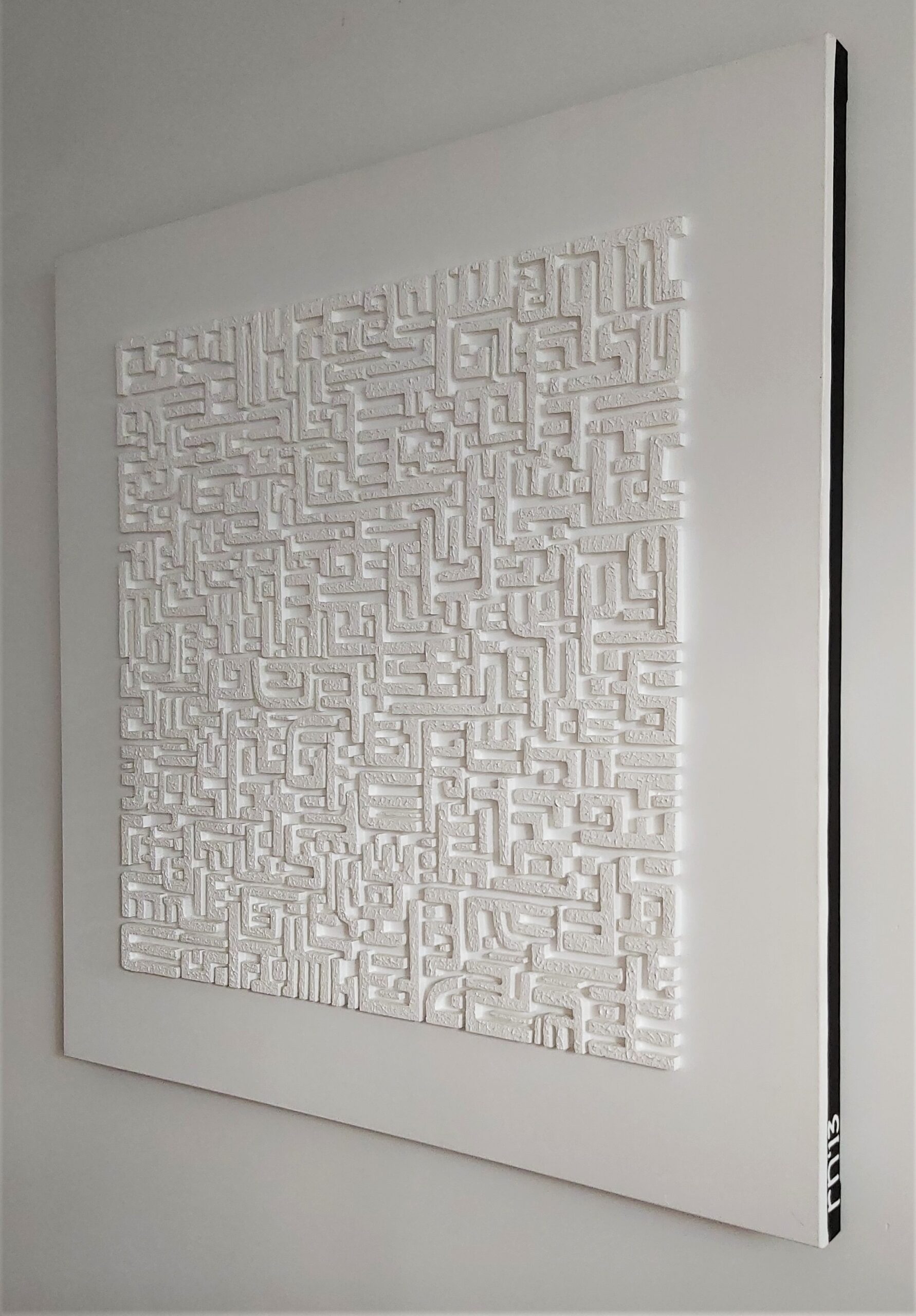 Lost, polystyrene sculpture on canvas by Richard Noel artist