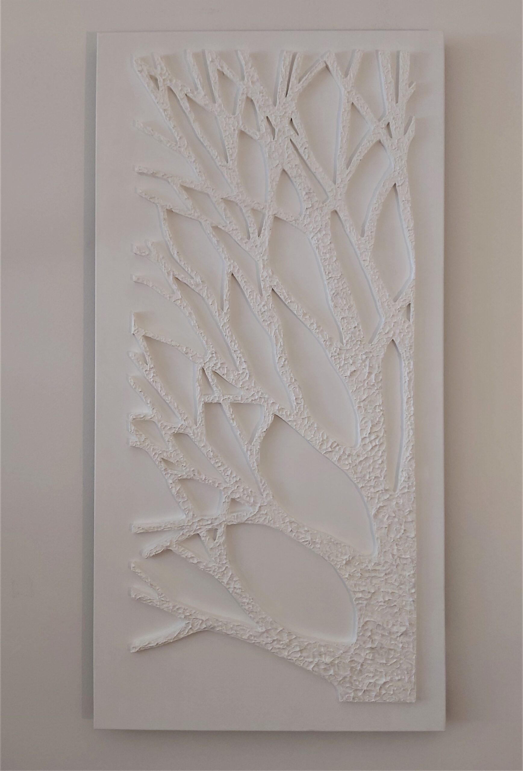 Winter's End tree sculpture on canvas by Richard Noel