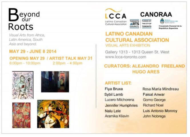 Beyond Our Roots Spring 2014 Art Expo flyer