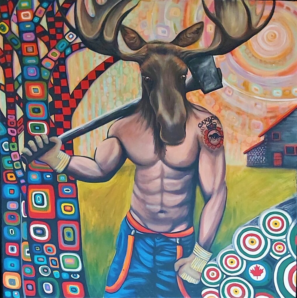 A Real Canadian Moose by artist Wynne Parkin