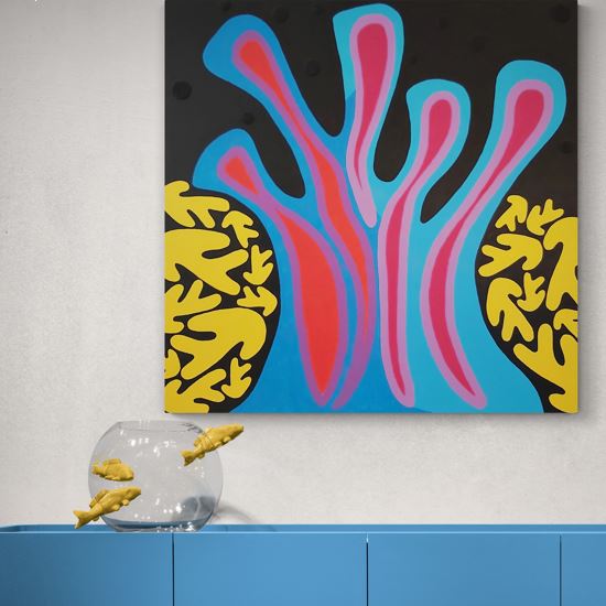 Cropped image of Awake on display by Richard Noel artist