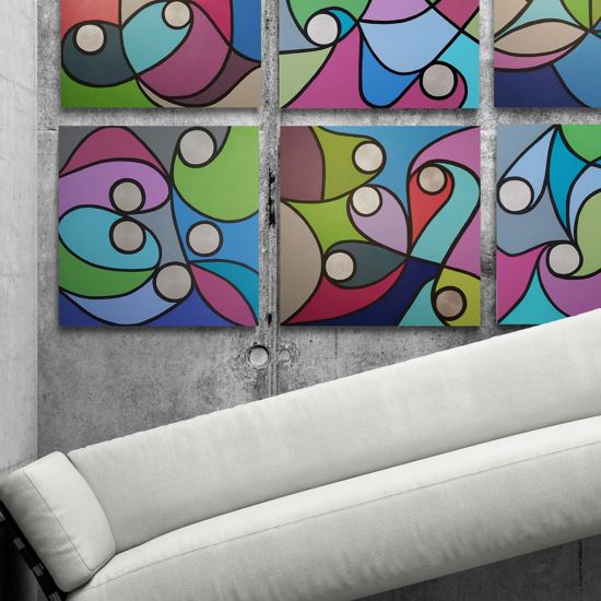The Distorted 2021 paintings on display by Richard Noel